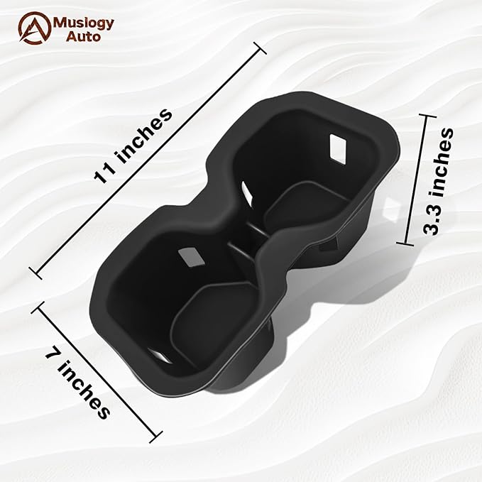 Muslogy Center Console Cup Holder Inserts Compatible with 2025 2026 Nissan Kicks Accessories Middle Console Armrest Front Drink Stopper Non-Slip Silicone Rubber Organizer Drink Cup Holder Organizer