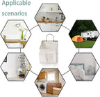 2 Pack Wall Hanging Storage Basket,Wall Hanging Organizer Bags with Pockets, Wall organizer Storage for Dormitory Bathroom Be