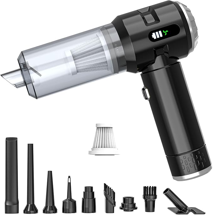Sycoodeal Handheld Car Vacuum Cleaner, 25000PA Strong Cyclonic Suction Portable Mini Vacuum Cordless with Digital Display Lig