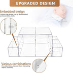 GILPWA Diaper Caddy, Baby Changing Table Organizer, Detachable Clear Acrylic Diaper Storage for Wipe Dispenser, Wipe Warmer a