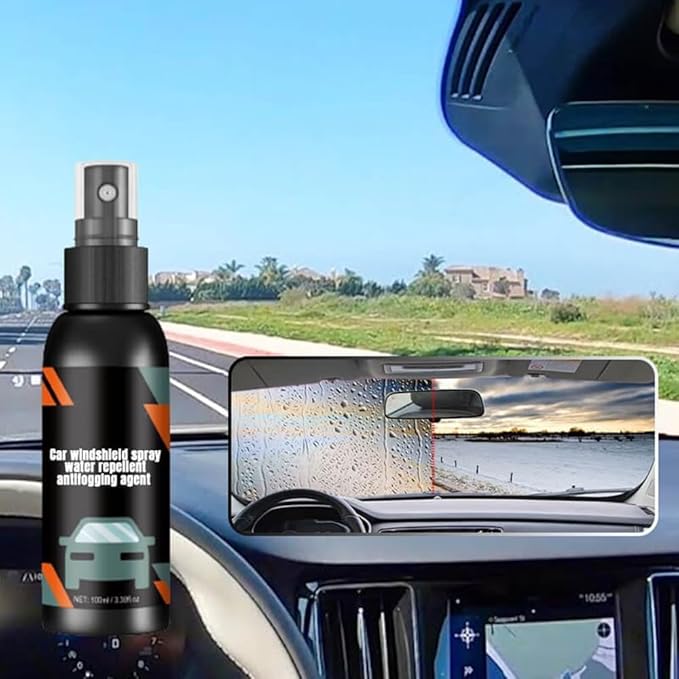 Car Windshield Spray Water Repellent Antifogging Agent, Car Glass Anti-Fog Rainproof Agent Kit, 100ml Nano Rain Remover for W