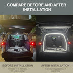 LED Trunk Light Strip Compatible with 2015-2025 Toyota Sienna, Easy to Install, Waterproof, Flexible Silicone recessed Trunk Light, White