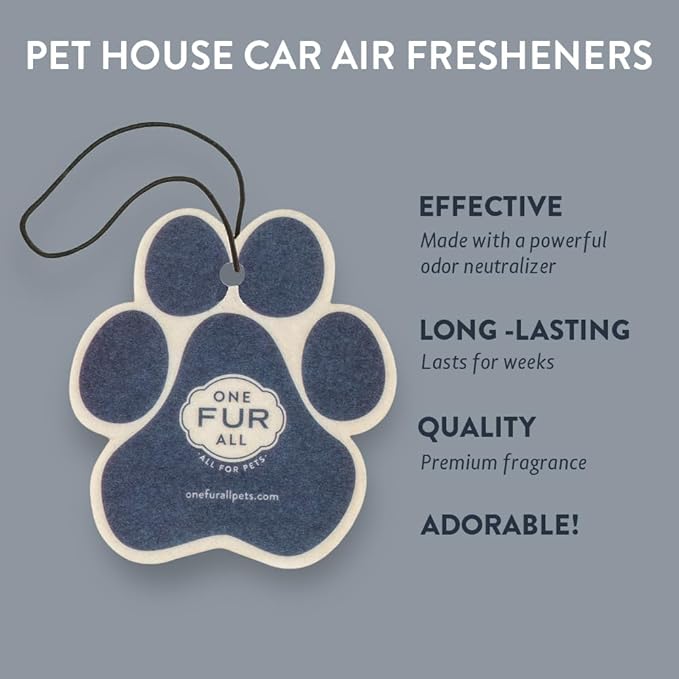 One Fur All Pet House Car Air Freshener - Moonlight Pack of 4 - Non-toxic Car Air Freshener - Pet-Friendly Air Freshener For 