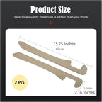 2Pcs Car Seat Gap Filler PU Leather, Auto Crevice Catcher Drop Blocker to Fill The Side Seat and Console Gap, Universal Vehicle Interior Accessories for Car, SUV, Truck (Beige)