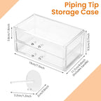 Acrylic Makeup Organizer 2 Drawer Transparent Makeup Storage Box with DIY Flower Nails Tips Jewelry Cosmetic Organizer Dustpr