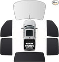 Wigoo 2026 Upgrade 6PCS Full Set Window Sunshade for Dodge Ram 1500 2019-2026 [7-Layer Cooler & Blacker, Ice-Crystal Tech] with Windshield for Sun Block, Baby, Camping, Privacy Napping, Relax
