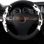 Cow Print Steering Wheel Cover, Universal 15 Inch Cute Steering Wheel Cover for Women, Breathable Anti-Slip Car Steering Whee