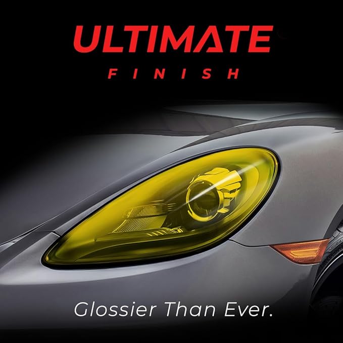 VViViD+ Ultimate Headlight Taillight Tint Vinyl Wrap (12" x 7ft, Yellow Tint)