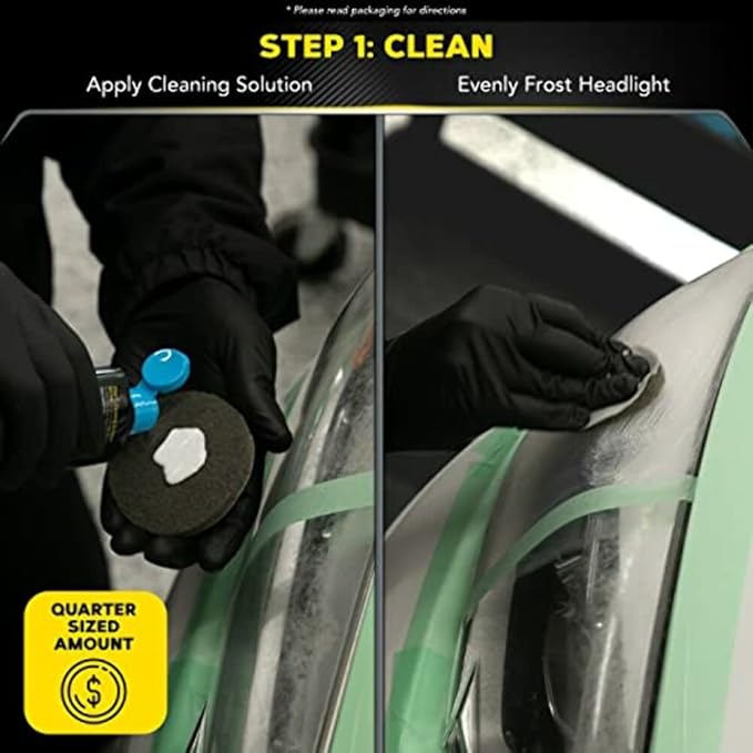 Meguiar's Two Step Car Headlight Restoration Kit, Headlight Cleaner Restores Clear Car Plastic and Protects from Re-Oxidation