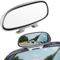 LivTee Clip on Blind Spot Mirror, HD Glass Frameless Convex Rear View Mirrors Exterior Accessories with Wide Angle Adjustable Stick for Car SUV and Trucks, Silver