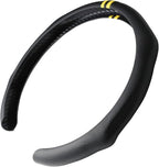 Quick Install Sporty Perforated Nappa Leather Steering Wheel Cover with Yellow Stripes Universal fit 14½" to 15" Car SUV Pick