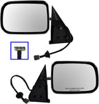 TRQ 2 Piece Driver and Passenger Side Mirror Assembly Set Manual Folding Electric Adjustment Heated No Memory Chrome Compatib