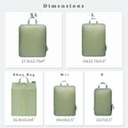 BAGAIL 6 Set Ultralight Compression Packing Cubes Packing Organizer for Travel Accessories Luggage Suitcase Backpack