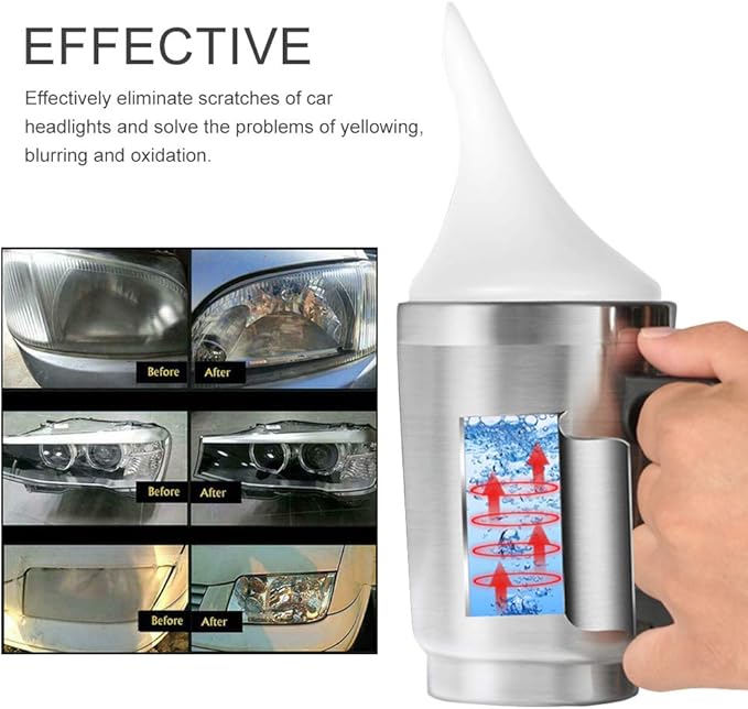 Atomizing Cup Car Headlight Lens Repair Tool Restoration Auto Restore Kit Clear, Refurbished Restoration Renovation Heating Atomization Cup Refurbish Kit