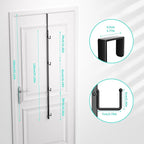 HapiRm Over Door Hat Rack - 4 Packs Metal Hanging Hat Organizer with 16 Hooks Design, Baseball Cap Hanger Organizer Storage H