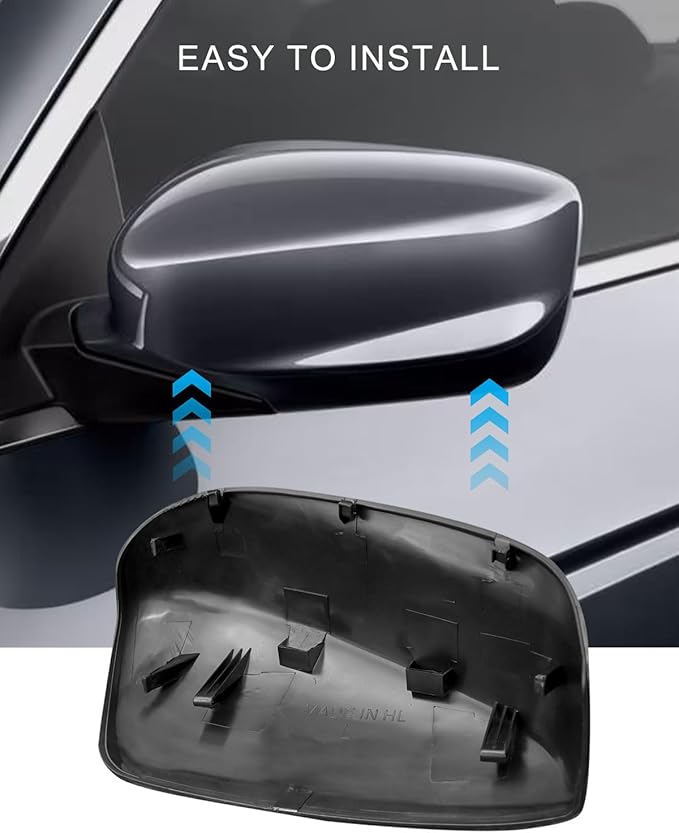 Rear View Mirror Cover Cap Left Driver Side Door Side Fit for Honda Accord 2008-2012, Car Rear View Left Driver Side Mirror Cover Cap Guard Covers Exterior Decoration Trims