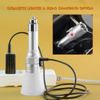 Small Flashlight Rechargeable with Diffuser 12 Volt Car Cigarette Lighter & USB C Charge for Auto Vehicles Emergency, Car Esc