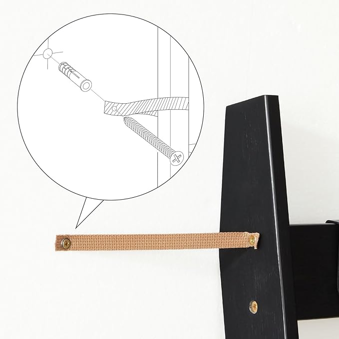 HOOBRO Blanket Ladder for Living Room and Bedroom, 5-Tier Wall Leaning Towel Rack for Bathroom, Decorative Ladder Shelf with 