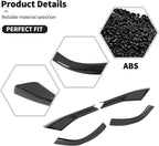 Carbon Fiber Rearview Side Mirror Decoration Trim Cover Compatible with Mustang IExterior Accessories 2024 2025(Carbon Fiber Black)