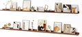 Floating Picture Ledge Shelves for Wall Set of 2, 84 Inches Picture Ledge Shelf with Long Large Nursery Book Shelf for Toys S
