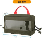 KRYDEX Clear Top Insert Bag with Hook Panel Tactical Packing Cube Travel Organizer Bag (Small -RG)