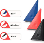 NEWISHTOOL 3 PCS Window Tint Triangle Squeegee with Silicone Edge, Different Hardness Corner Squeegee for Car Vinyl Wrap PPF Installation, Multi Edge Contour Scraper Tint Tools