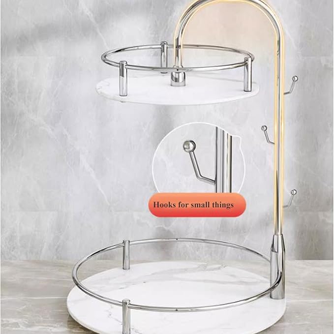 Makeup Organizer Box Bathroom Countertop Organizer Storage Rack, Makeup Organization Tray, Kitchen Counter Spice Rack 2 Tier 