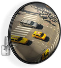 Convex Traffic Mirror - 24'' Outdoor and Indoor Driveway & Security Parabolic Safety Mirrors, Acrylic Convex Mirror for Garage, Retail Stores, Warehouses, Office and High-Traffic Areas