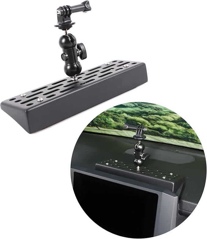 Daeiclru Car Action Camera Holder Compatible with Toyota Tacoma 2024 2025 2026, Dash Cam Mount Holder Center Console Dashboard Mount for Go pro Action Camcorder Video Record POV/VLOG Accessories