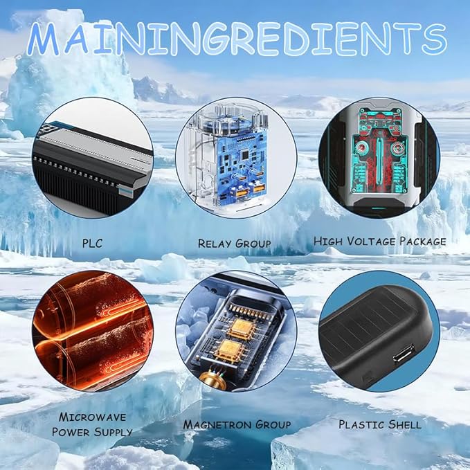 2 Pack Electromagnetic Car Snow Removal Device, Anti-Freeze Windshield Defroster & Ice Melter,Anti-Frost Device for All Vehicles - Winter Essential Accessory