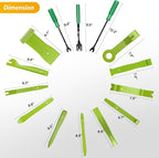 GOOACC 102Pcs Trim Removal Tool, Auto Push Pin Nylon Bumper Retainer Clip Set Fastener Terminal Remover Tool Round Handle Cro