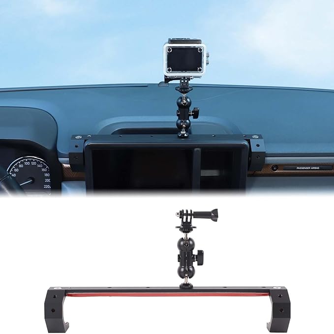 Aunginsy Dash Cam Mount Holder Compatible with Ford Maverick 2022-2024, Dashboard 8-inch Navigation Screen Upper Panel Fixed Clip Car Cameras Bracket for Go pro/Action Camera Video Record Accessories
