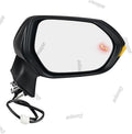 Passenger Side Mirror Assembly Compatible with Toyota Corolla 2020-2025 Heated with Turn Signal, Blind Spot Monitor, Power Adjustable Replace TO1321395, 8791012F90 Black (7Pin Right)