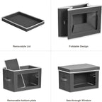 Homsorout Stackable Storage Bins with Lids - Medium Storage Box with Lids, Foldable Closet Boxes for Organizing, Wardrobe Clo