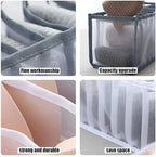 HSLFUAI 3 Pack Drawer Organizer for Underwears, Sock,Tie Foldable Closet Organizer Drawer Soft Fabric Dresser Drawer Divider 