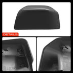 A-Premium Driver Side Rearview Mirror Cover Cap - Compatible with Ford F-150 F150 2015-2020 - Smooth Black