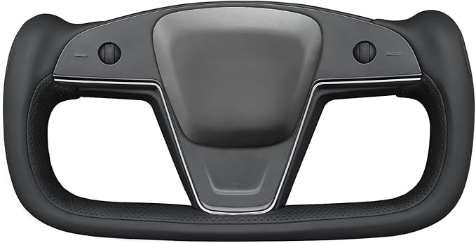 MEWANT Hand Stitched Tesla Model S Yoke Steering Wheel Cover Wrap for Tesla Model S 2021-2023 / Model X 2021-2023 Tesla Yoke Steering Wheel Accessories(3D Style)