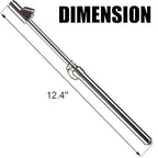 CZC AUTO Tire Pressure Gauge, Straight-on Foot Dual Head Chucks Auto Service Gage, Heavy Duty Air Gauge 10-150PSI 100-1000KPa for Car Truck RV Van (1 Pack, Silver)
