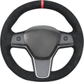 MEWANT Hand Stitched Steering Wheel Cover for Tesla Model 3 2017-2023 / Model Y 2020-2023 for Tesla Model 3/Y Accessories