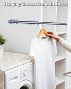 Valet Rod for Closet Pull Out, 12" Adjustable extending closet rod, Standard Retractable closet rod organization rack, Valet 