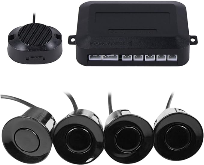 Car Reverse Backup Parking Sensor Radar System, Buzzer beeps, Detection Distance:30~150CM, Waterproof Sensors (22mm Diameter 