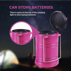 Lichamp LED Camping Lantern, 4 Pack Battery Powered Flashlight for Power Outages, Portable Collapsible Hanging Light Essentia