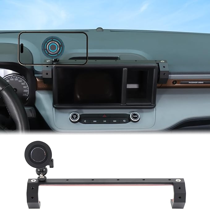 Aunginsy Dashboard Magnetic Phone Holder Compatible with Ford Maverick 2022-2024, Car 8-inch Navigation Screen Upper Panel Fixed Clip Mobile Phone Mount for Most Cell Smartphone Bracket Accessories