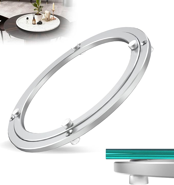Heavy Duty Lazy Susan Turntable Bearing 10 Inch, 500lbs Capacity Rotating Swivel Plate for Round Table, Heavy Duty Swivel Bas