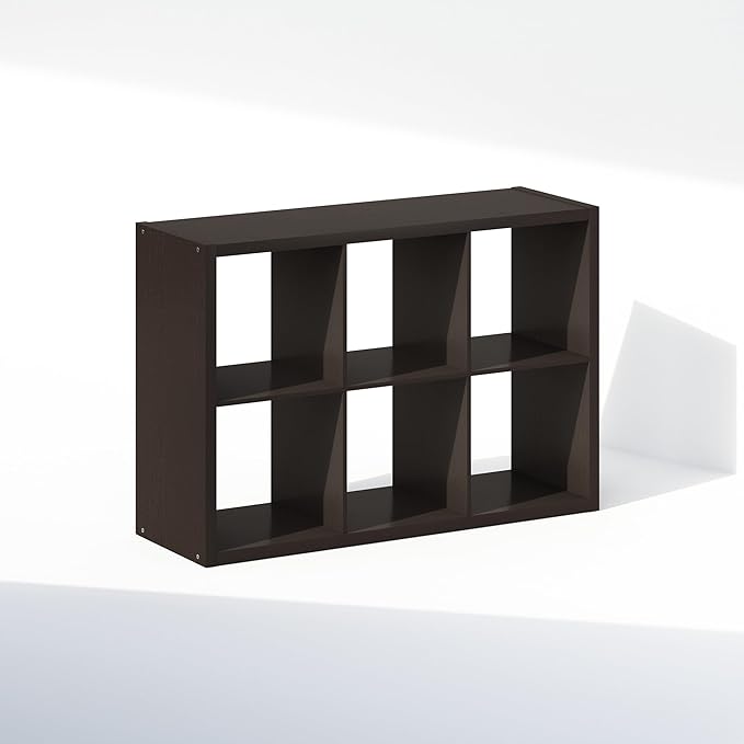Furinno Cubic Closet Organizers and Storage, 6-Cube Closet Organizer, Open Shelf Closet Storage, Extra Thick Frame for Wardro