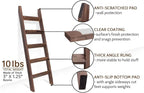 FUIN 5ft (58") Wood Blanket Ladder Living Room Decorative Wall Leaning Farmhouse Quilt Display Holder Rustic Wooden Towel Rac