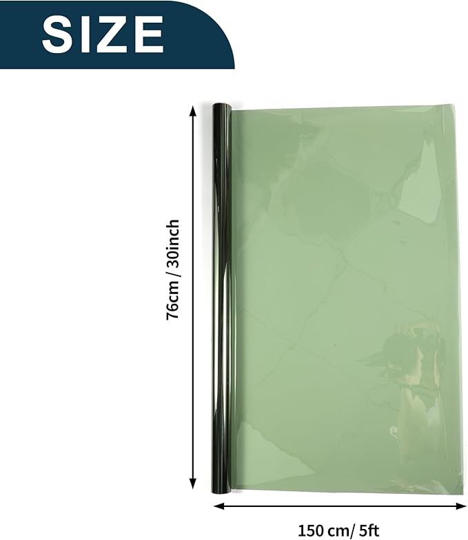 Motoforti Nano Ceramic Car Window Tint Film VLT 60% IRR 70% UVR 45% Green 5ft x 30inch Privacy Film 2mil PET 1 Pc