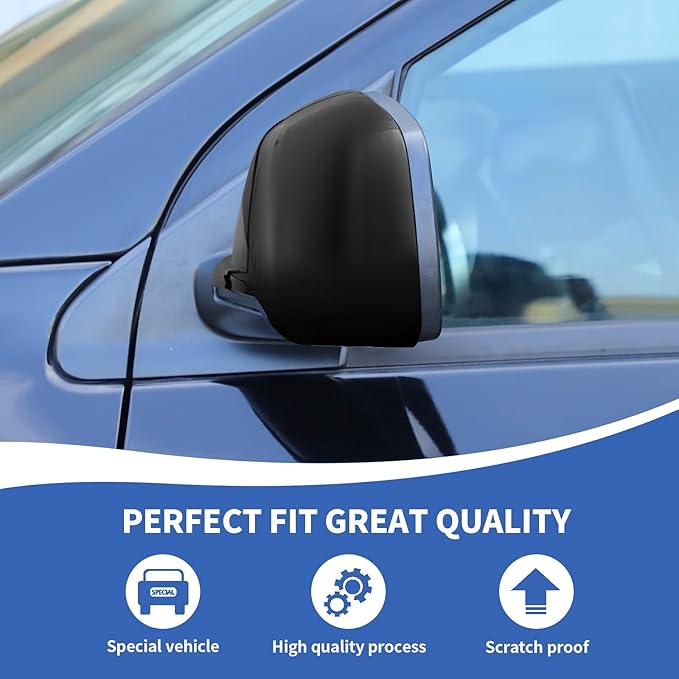 RAZPOY Rearview Mirror Cover Side Mirror Shell Trim Compatible with Dodge Journey 2009-2020, Black