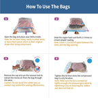 20 Pack Space Saver Vacuum Storage Bags for Clothing Travel, Vacuum Seal Compression Bags for Clothes, Packing, Luggage, Blan