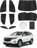 8PCS Window Shades for Chevy Equinox 2018-2026 Accessories – Full Coverage Sun Shade for Side Windows, Rear Triangular & Windshield – UV Protection & Privacy for Camping, Napping, Relaxing